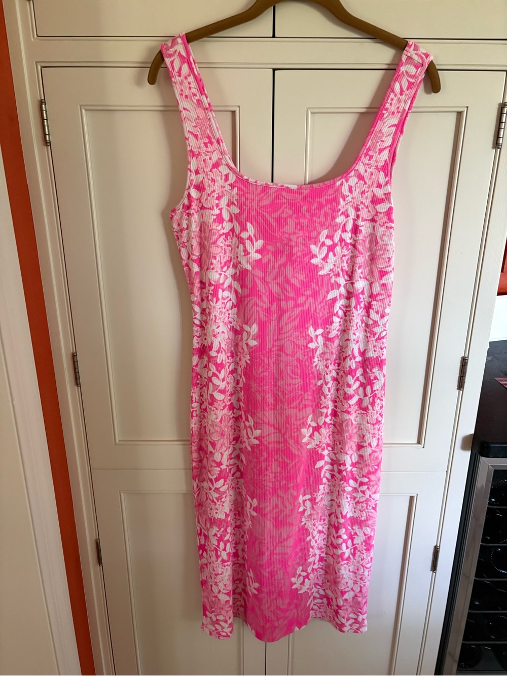 Lilly Pulitzer Pink & White Floral Midi Dress
